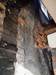 First floor used and unused chimney pipes